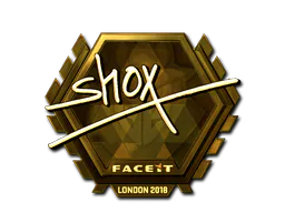 Sticker shox (Gold) | London 2018 - Preço e onde comprar no CS2