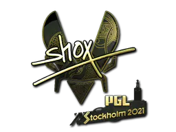Sticker shox (Gold) | Stockholm 2021 - Preço e onde comprar no CS2
