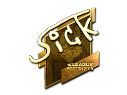 Sticker SicK (Gold) | Boston 2018 - Preço e onde comprar no CS2