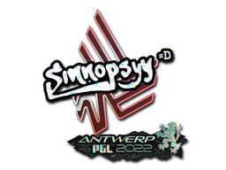 Sticker sinnopsyy (Glitter) | Antwerp 2022 - Preço e onde comprar no CS2