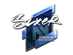 Sticker SIXER (Foil) | Boston 2018 - Preço e onde comprar no CS2