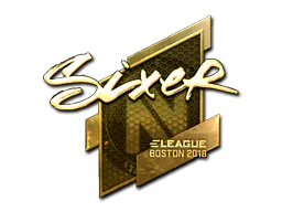 Sticker SIXER (Gold) | Boston 2018 - Preço e onde comprar no CS2
