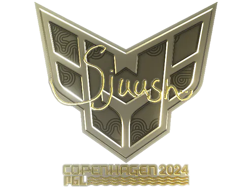 Sticker sjuush (Gold) | Copenhagen 2024 - Preço e onde comprar no CS2