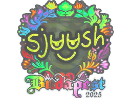 Sticker sjuush (Holo) | Budapest 2025 - Preço e onde comprar no CS2