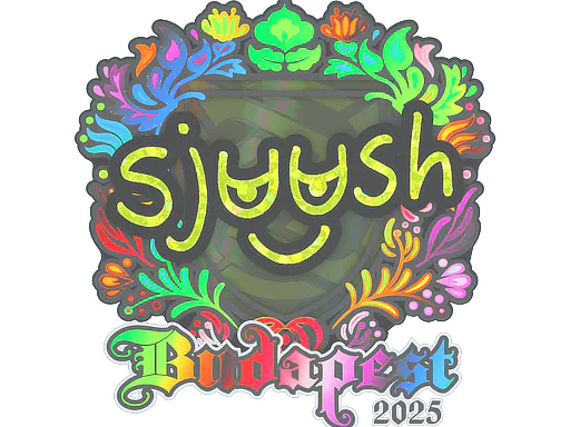 Sticker sjuush (Holo) | Budapest 2025 - Preço e onde comprar no CS2