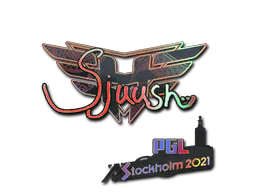 Sticker sjuush (Holo) | Stockholm 2021 - Preço e onde comprar no CS2