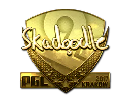 Sticker Skadoodle (Gold) | Krakow 2017 - Preço e onde comprar no CS2