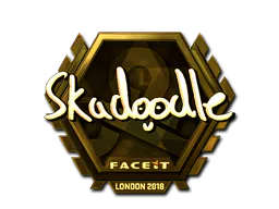 Sticker Skadoodle (Gold) | London 2018 - Preço e onde comprar no CS2