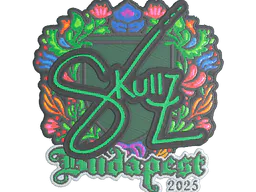 Sticker skullz (Embroidered) | Budapest 2025 - Preço e onde comprar no CS2
