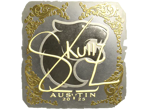 Sticker skullz (Gold) | Austin 2025 - Preço e onde comprar no CS2