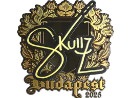 Sticker skullz (Gold) | Budapest 2025 - Preço e onde comprar no CS2