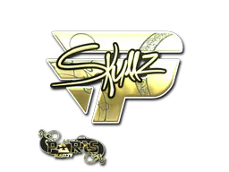 Sticker skullz (Gold) | Paris 2023 - Preço e onde comprar no CS2