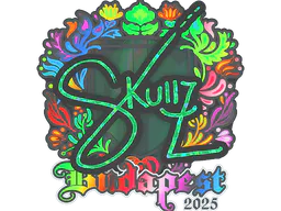 Sticker skullz (Holo) | Budapest 2025 - Preço e onde comprar no CS2