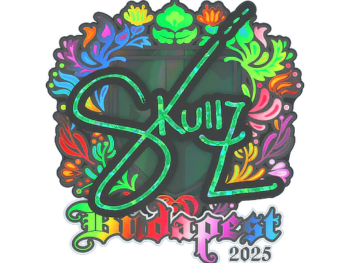 Sticker skullz (Holo) | Budapest 2025 - Preço e onde comprar no CS2