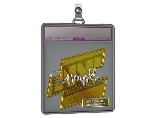 Sticker Slab s1mple (Foil) | Atlanta 2017 - Preço e onde comprar no CS2
