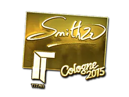 Sticker SmithZz (Gold) | Cologne 2015 - Preço e onde comprar no CS2