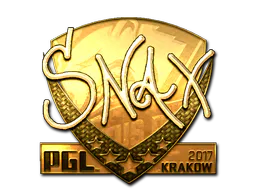 Sticker Snax (Gold) | Krakow 2017 - Preço e onde comprar no CS2