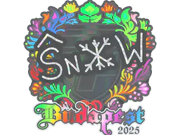 Sticker snow (Holo) | Budapest 2025 - Preço e onde comprar no CS2
