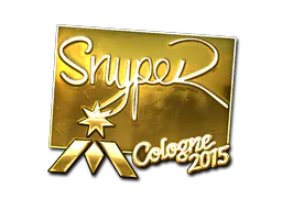 Sticker SnypeR (Gold) | Cologne 2015 - Preço e onde comprar no CS2