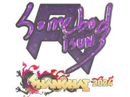 Sticker somebody (Glitter) | Shanghai 2024 - Preço e onde comprar no CS2