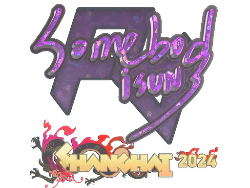 Sticker somebody (Glitter) | Shanghai 2024 - Preço e onde comprar no CS2