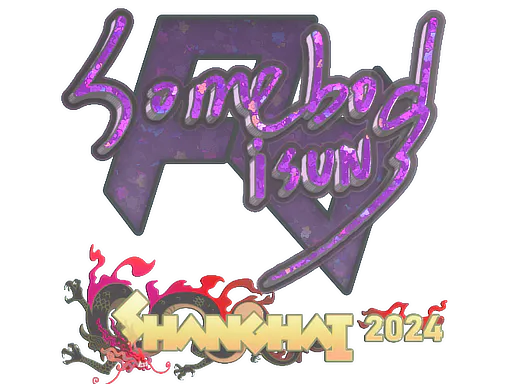 Sticker somebody (Glitter) | Shanghai 2024 - Preço e onde comprar no CS2