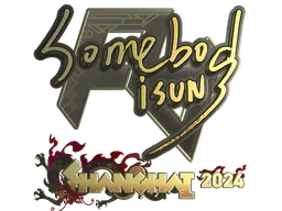 Sticker somebody (Gold) | Shanghai 2024 - Preço e onde comprar no CS2