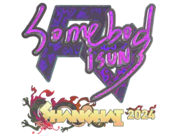 Sticker somebody (Holo) | Shanghai 2024 - Preço e onde comprar no CS2