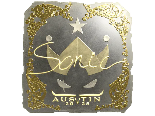 Sticker Sonic (Gold) | Austin 2025 - Preço e onde comprar no CS2