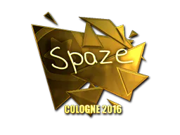Sticker spaze (Gold) | Cologne 2016 - Preço e onde comprar no CS2