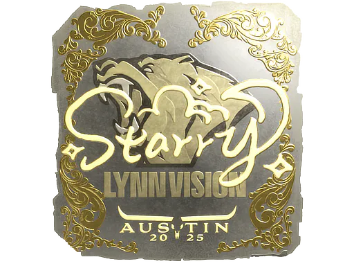 Sticker Starry (Gold) | Austin 2025 - Preço e onde comprar no CS2