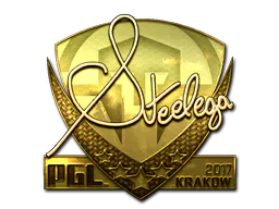 Sticker steel (Gold) | Krakow 2017 - Preço e onde comprar no CS2