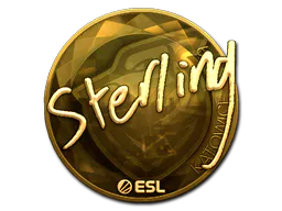 Sticker sterling (Gold) | Katowice 2019 - Preço e onde comprar no CS2