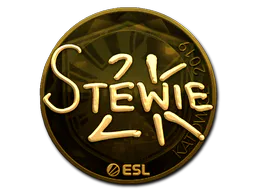 Sticker Stewie2K (Gold) | Katowice 2019 - Preço e onde comprar no CS2