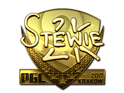 Sticker Stewie2K (Gold) | Krakow 2017 - Preço e onde comprar no CS2