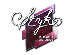 Sticker STYKO (Foil) | Boston 2018 - Preço e onde comprar no CS2