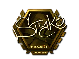 Sticker STYKO (Gold) | London 2018 - Preço e onde comprar no CS2