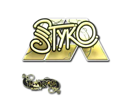 Sticker STYKO (Gold) | Paris 2023 - Preço e onde comprar no CS2