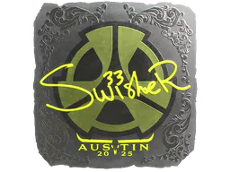 Sticker Swisher (Foil) | Austin 2025 - Preço e onde comprar no CS2