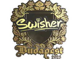 Sticker Swisher (Gold) | Budapest 2025 - Preço e onde comprar no CS2
