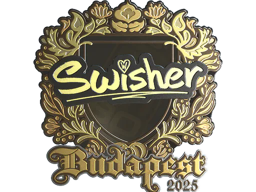 Sticker Swisher (Gold) | Budapest 2025 - Preço e onde comprar no CS2