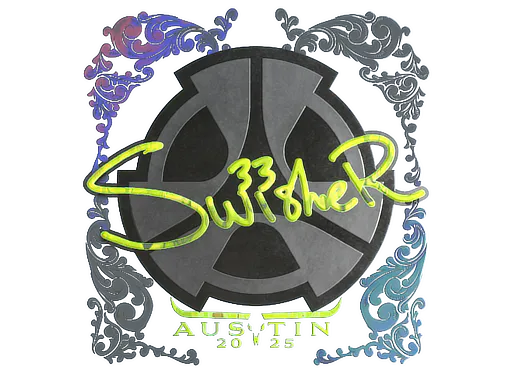 Sticker Swisher (Holo) | Austin 2025 - Preço e onde comprar no CS2