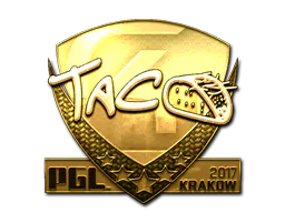 Sticker TACO (Gold) | Krakow 2017 - Preço e onde comprar no CS2