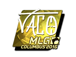 Sticker TACO (Gold) | MLG Columbus 2016 - Preço e onde comprar no CS2