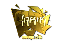 Sticker tarik (Gold) | Cologne 2016 - Preço e onde comprar no CS2