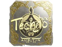 Sticker Techno4K (Gold) | Austin 2025 - Preço e onde comprar no CS2