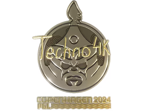 Sticker Techno4K (Gold) | Copenhagen 2024 - Preço e onde comprar no CS2