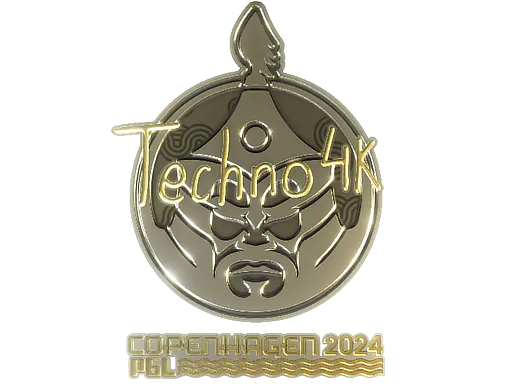 Sticker Techno4K (Gold) | Copenhagen 2024 - Preço e onde comprar no CS2