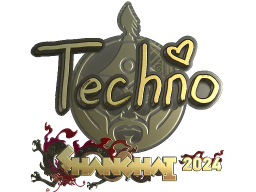 Sticker Techno4K (Gold) | Shanghai 2024 - Preço e onde comprar no CS2