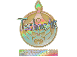 Sticker Techno4K (Holo) | Copenhagen 2024 - Preço e onde comprar no CS2